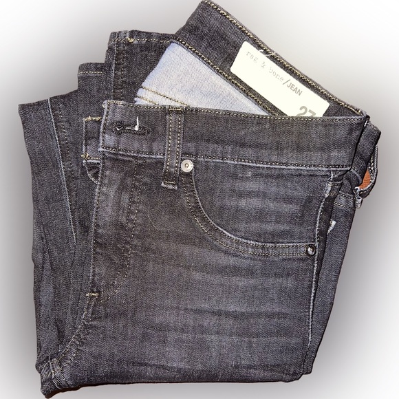 Rag & Bone faded Black straight leg jeans size 27 - Picture 2 of 2
